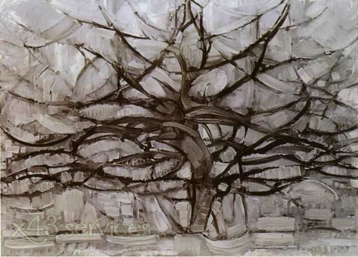 Piet Mondrian - Der graue Baum - The Grey Tree - De grijze boom - zum Schließen ins Bild klicken